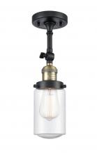 Innovations Lighting 201F-BAB-G314 - Dover - 1 Light - 5 inch - Black Antique Brass - Semi-Flush Mount