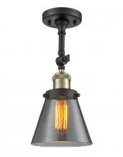 Innovations Lighting 201F-BAB-G63 - Cone - 1 Light - 6 inch - Black Antique Brass - Semi-Flush Mount