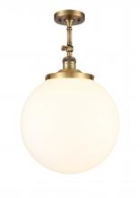 Innovations Lighting 201F-BB-G201-14 - Beacon - 1 Light - 14 inch - Brushed Brass - Semi-Flush Mount