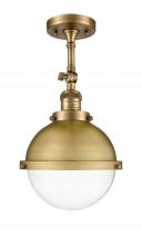 Innovations Lighting 201F-BB-HFS-82-BB-LED - Hampden - 1 Light - 9 inch - Brushed Brass - Semi-Flush Mount