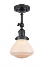 Innovations Lighting 201F-BK-G321 - Olean - 1 Light - 7 inch - Matte Black - Semi-Flush Mount