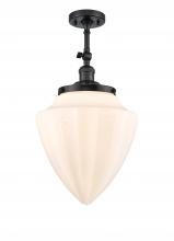 Innovations Lighting 201F-BK-G661-12 - Beacon - 1 Light - 12 inch - Matte Black - Semi-Flush Mount