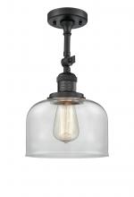 Innovations Lighting 201F-BK-G72 - Bell - 1 Light - 8 inch - Matte Black - Semi-Flush Mount