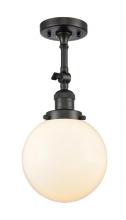 Innovations Lighting 201F-OB-G201-8 - Beacon - 1 Light - 8 inch - Oil Rubbed Bronze - Semi-Flush Mount