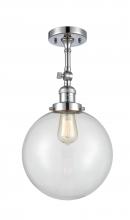 Innovations Lighting 201F-PC-G202-10 - Beacon - 1 Light - 10 inch - Polished Chrome - Semi-Flush Mount