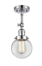 Innovations Lighting 201F-PC-G202-6 - Beacon - 1 Light - 6 inch - Polished Chrome - Semi-Flush Mount