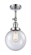 Innovations Lighting 201F-PC-G204-8 - Beacon - 1 Light - 8 inch - Polished Chrome - Semi-Flush Mount