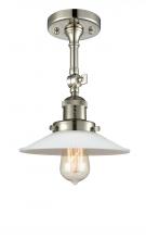 Innovations Lighting 201F-PN-G1 - Halophane - 1 Light - 9 inch - Polished Nickel - Semi-Flush Mount