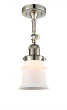 Innovations Lighting 201F-PN-G181S - Canton - 1 Light - 5 inch - Polished Nickel - Semi-Flush Mount