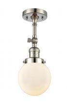 Innovations Lighting 201F-PN-G201-6 - Beacon - 1 Light - 6 inch - Polished Nickel - Semi-Flush Mount