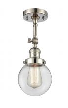 Innovations Lighting 201F-PN-G202-6 - Beacon - 1 Light - 6 inch - Polished Nickel - Semi-Flush Mount