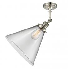 Innovations Lighting 201F-PN-G42-L - Cone - 1 Light - 12 inch - Polished Nickel - Semi-Flush Mount