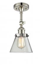 Innovations Lighting 201F-PN-G62 - Cone - 1 Light - 6 inch - Polished Nickel - Semi-Flush Mount