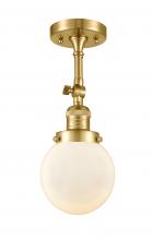 Innovations Lighting 201F-SG-G201-6 - Beacon - 1 Light - 6 inch - Satin Gold - Semi-Flush Mount