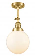 Innovations Lighting 201F-SG-G201-8 - Beacon - 1 Light - 8 inch - Satin Gold - Semi-Flush Mount