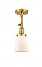 Innovations Lighting 201F-SG-G51 - Bell - 1 Light - 5 inch - Satin Gold - Semi-Flush Mount