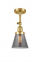 Innovations Lighting 201F-SG-G63 - Cone - 1 Light - 6 inch - Satin Gold - Semi-Flush Mount