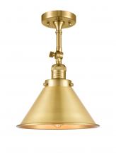 Innovations Lighting 201F-SG-M10-SG - Briarcliff - 1 Light - 10 inch - Satin Gold - Semi-Flush Mount