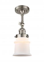 Innovations Lighting 201F-SN-G181S - Canton - 1 Light - 5 inch - Brushed Satin Nickel - Semi-Flush Mount