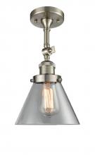 Innovations Lighting 201F-SN-G42 - Cone - 1 Light - 8 inch - Brushed Satin Nickel - Semi-Flush Mount