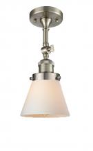 Innovations Lighting 201F-SN-G61 - Cone - 1 Light - 6 inch - Brushed Satin Nickel - Semi-Flush Mount