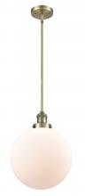 Innovations Lighting 201S-AB-G201-12-LED - Beacon - 1 Light - 12 inch - Antique Brass - Stem Hung - Mini Pendant