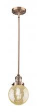 Innovations Lighting 201S-AC-G208-6 - Beacon - 1 Light - 6 inch - Antique Copper - Stem Hung - Mini Pendant