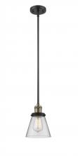 Innovations Lighting 201S-BAB-G62 - Cone - 1 Light - 6 inch - Black Antique Brass - Stem Hung - Mini Pendant