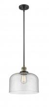 Innovations Lighting 201S-BAB-G74-L - Bell - 1 Light - 12 inch - Black Antique Brass - Stem Hung - Mini Pendant