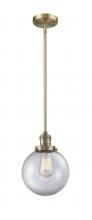 Innovations Lighting 201S-BB-G202-8 - Beacon - 1 Light - 8 inch - Brushed Brass - Stem Hung - Mini Pendant