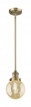 Innovations Lighting 201S-BB-G208-6 - Beacon - 1 Light - 6 inch - Brushed Brass - Stem Hung - Mini Pendant
