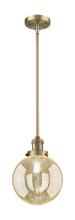 Innovations Lighting 201S-BB-G208-8 - Beacon - 1 Light - 8 inch - Brushed Brass - Stem Hung - Mini Pendant