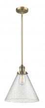 Innovations Lighting 201S-BB-G44-L - Cone - 1 Light - 12 inch - Brushed Brass - Stem Hung - Mini Pendant