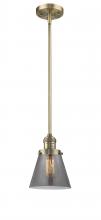 Innovations Lighting 201S-BB-G63 - Cone - 1 Light - 6 inch - Brushed Brass - Stem Hung - Mini Pendant