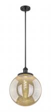 Innovations Lighting 201S-BK-G208-14 - Beacon - 1 Light - 14 inch - Matte Black - Stem Hung - Pendant