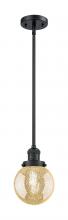 Innovations Lighting 201S-BK-G208-6 - Beacon - 1 Light - 6 inch - Matte Black - Stem Hung - Mini Pendant