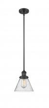 Innovations Lighting 201S-BK-G44 - Cone - 1 Light - 8 inch - Matte Black - Stem Hung - Mini Pendant