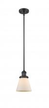 Innovations Lighting 201S-BK-G61 - Cone - 1 Light - 6 inch - Matte Black - Stem Hung - Mini Pendant