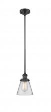 Innovations Lighting 201S-BK-G62 - Cone - 1 Light - 6 inch - Matte Black - Stem Hung - Mini Pendant