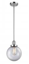 Innovations Lighting 201S-PC-G202-8 - Beacon - 1 Light - 8 inch - Polished Chrome - Stem Hung - Mini Pendant