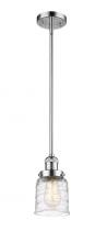 Innovations Lighting 201S-PC-G513 - Bell - 1 Light - 5 inch - Polished Chrome - Stem Hung - Mini Pendant