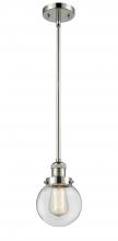 Innovations Lighting 201S-PN-G202-6 - Beacon - 1 Light - 6 inch - Polished Nickel - Stem Hung - Mini Pendant