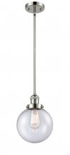 Innovations Lighting 201S-PN-G204-8 - Beacon - 1 Light - 8 inch - Polished Nickel - Stem Hung - Mini Pendant