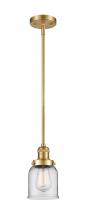 Innovations Lighting 201S-SG-G52 - Bell - 1 Light - 5 inch - Satin Gold - Stem Hung - Mini Pendant