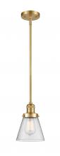 Innovations Lighting 201S-SG-G64 - Cone - 1 Light - 6 inch - Satin Gold - Stem Hung - Mini Pendant