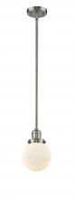 Innovations Lighting 201S-SN-G201-6 - Beacon - 1 Light - 6 inch - Brushed Satin Nickel - Stem Hung - Mini Pendant