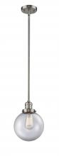 Innovations Lighting 201S-SN-G202-8 - Beacon - 1 Light - 8 inch - Brushed Satin Nickel - Stem Hung - Mini Pendant