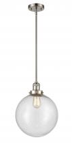 Innovations Lighting 201S-SN-G204-12 - Beacon - 1 Light - 12 inch - Brushed Satin Nickel - Stem Hung - Mini Pendant