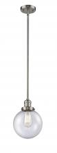 Innovations Lighting 201S-SN-G204-8 - Beacon - 1 Light - 8 inch - Brushed Satin Nickel - Stem Hung - Mini Pendant