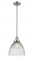 Innovations Lighting 201S-SN-G222 - Seneca Falls - 1 Light - 10 inch - Brushed Satin Nickel - Stem Hung - Mini Pendant